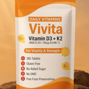 Vivita  Vitamin D3 + K2 | 1-Year Supply (4000 IU D3 & 100μg K2 MK-7)